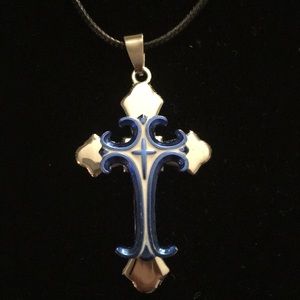 Men's Stainless Steel Cross Necklace Pendant